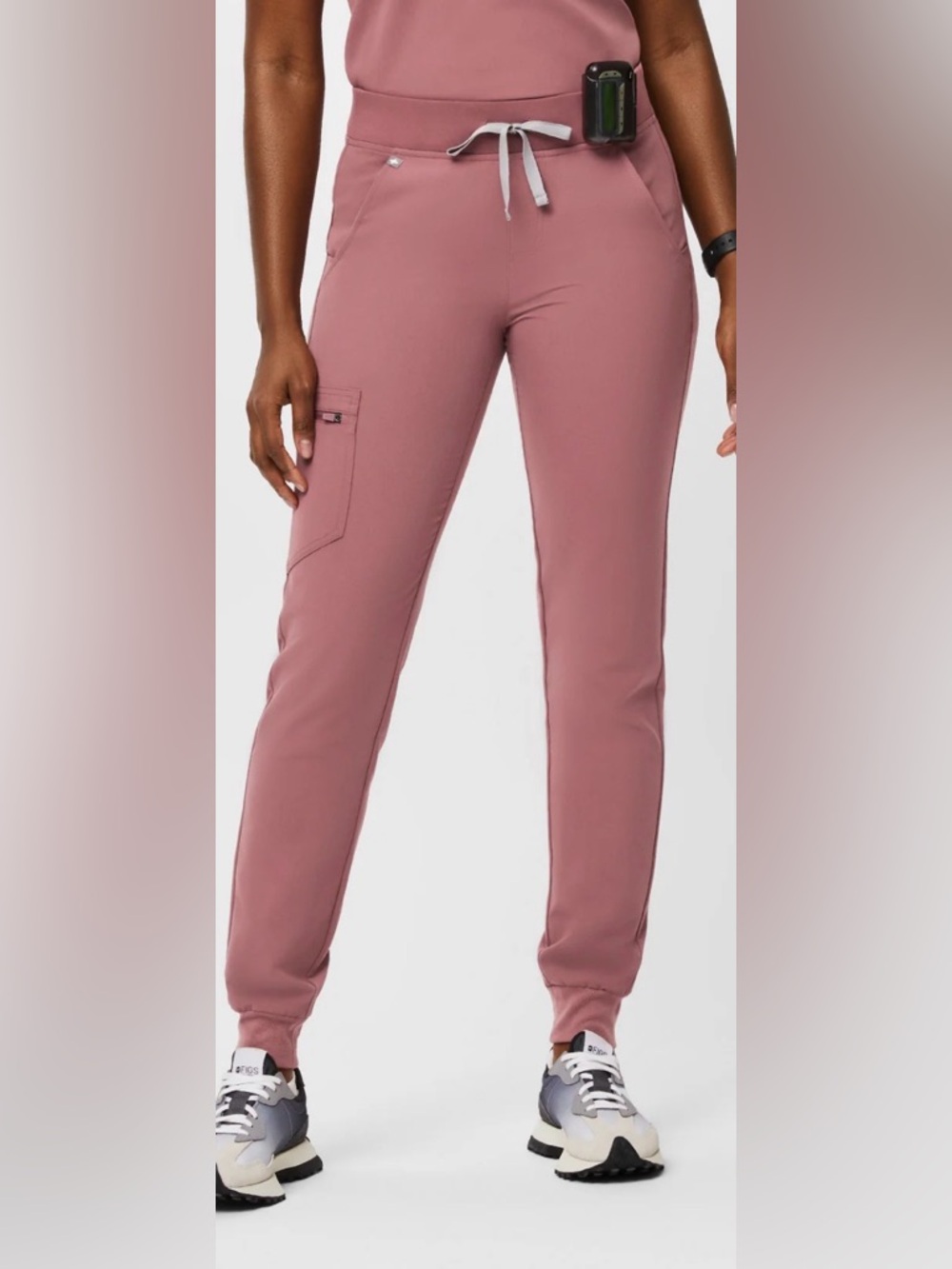 FIGS Straight-Leg Utility Pants in Mauve